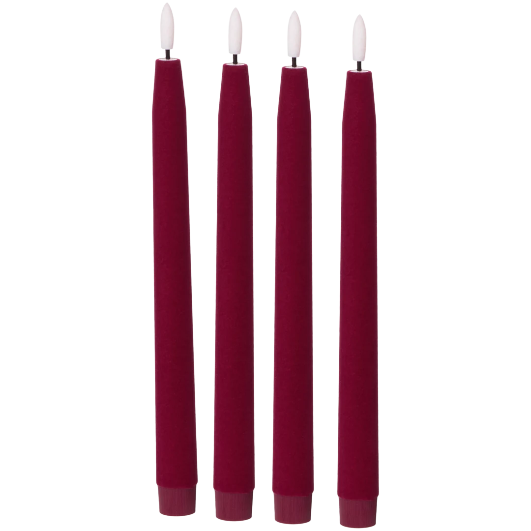 Velas de jantar LED de veludo