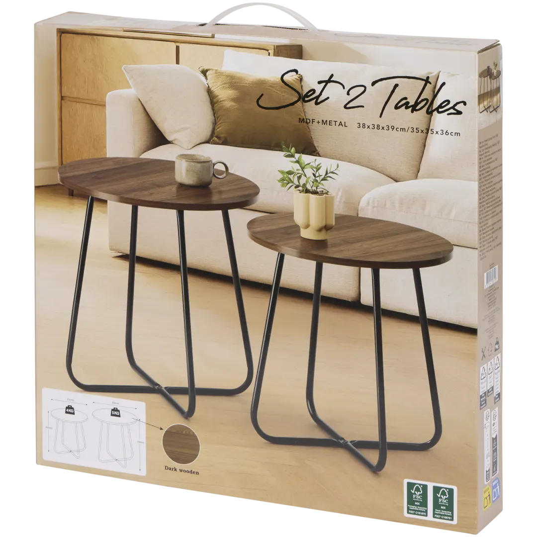 Tables d’appoint aspect bois 3