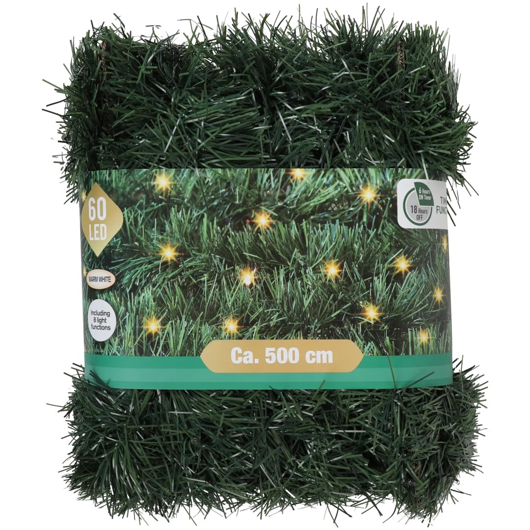 Ghirlanda di pino con LED