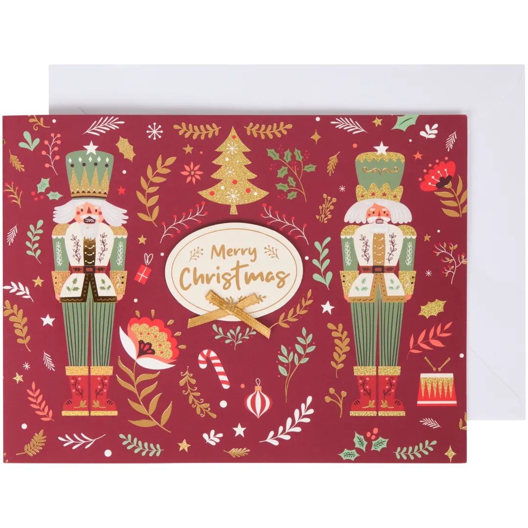 Carte de Noël avec film pailleté