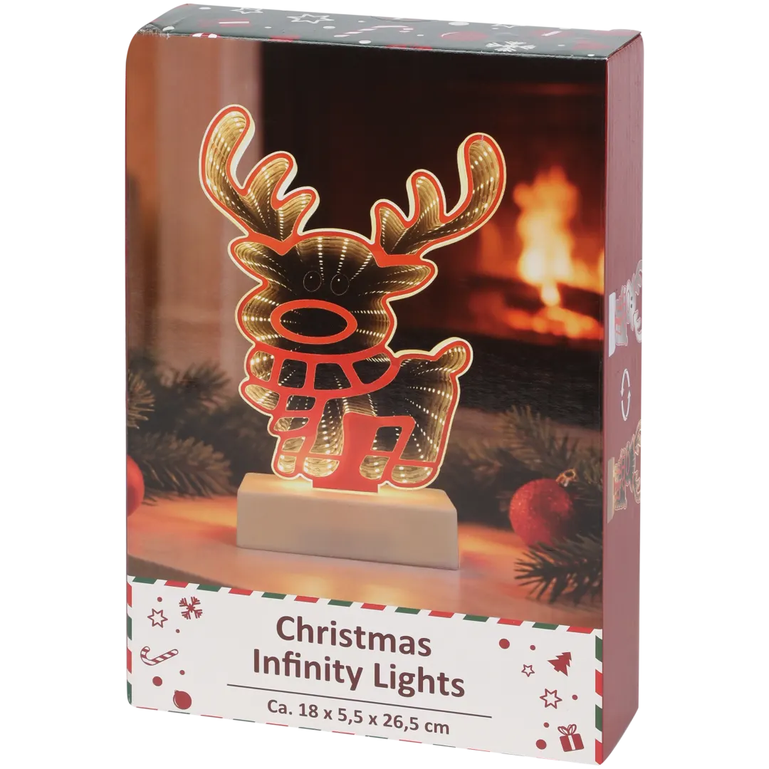 Weihnachtsfigur mit Infinity-LED-Beleuchtung