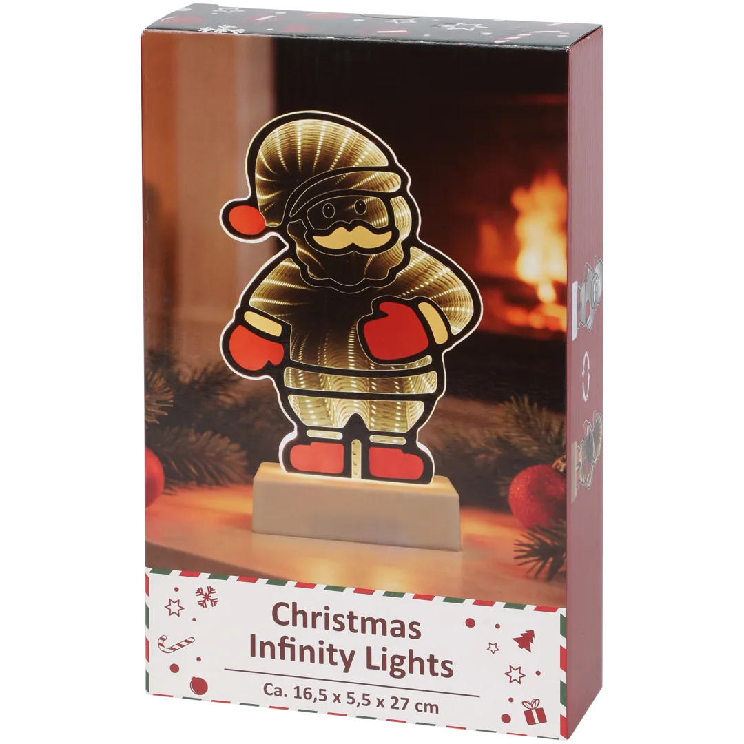 Weihnachtsfigur mit Infinity-LED-Beleuchtung