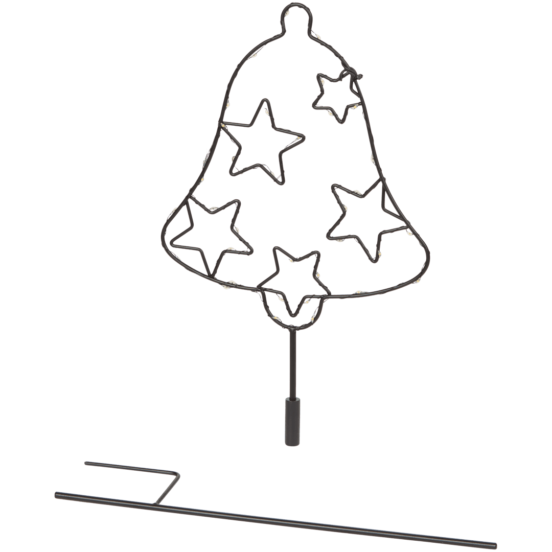 Espeto de jardim com iluminação LED móvel