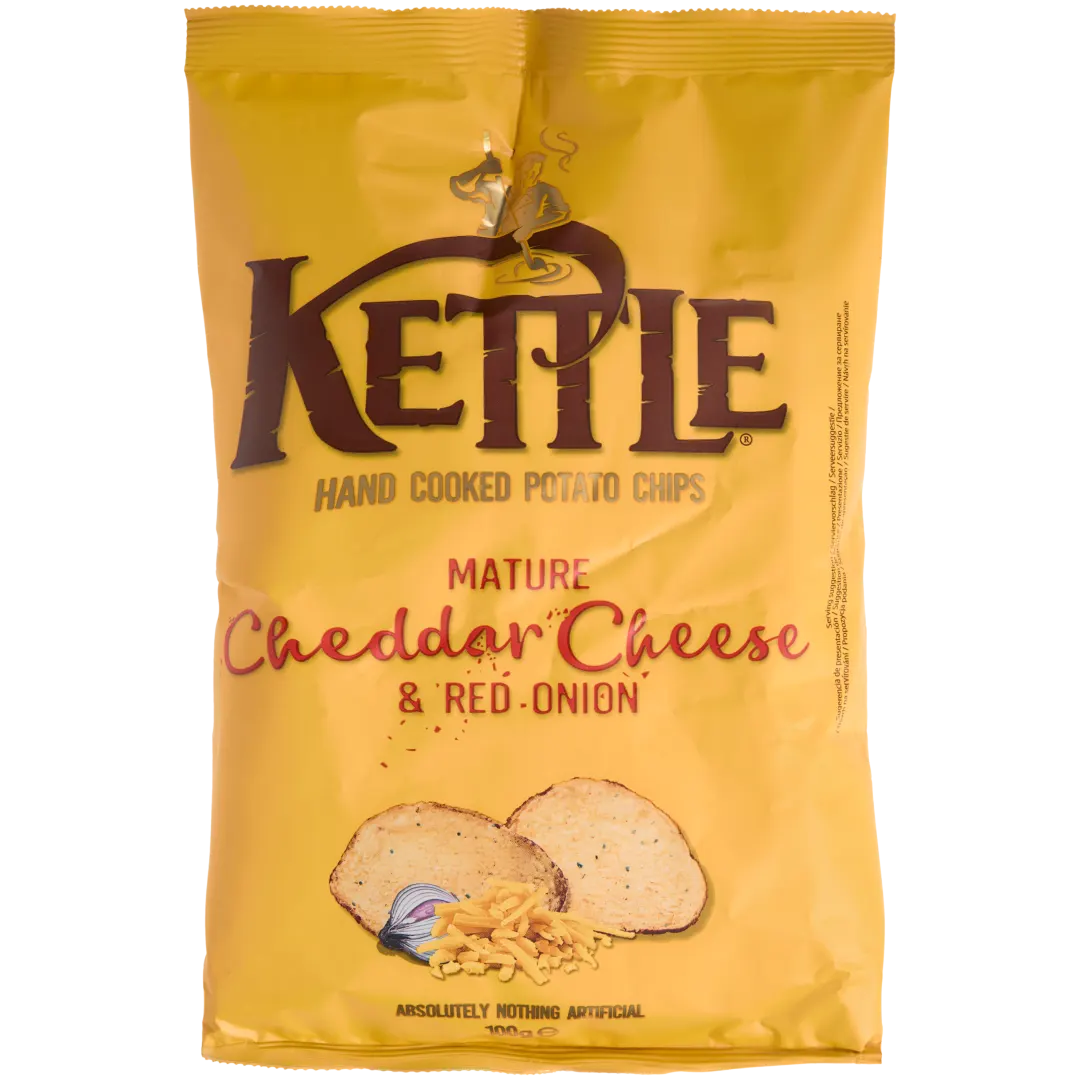 Kettle chips Cheddar & Red Onion