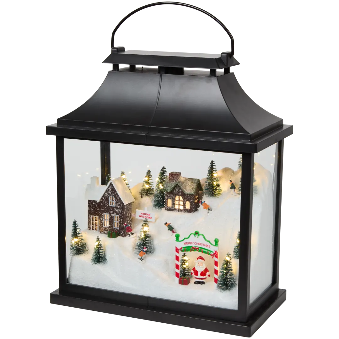 Kerstlantaarn met wintertafereel 2
