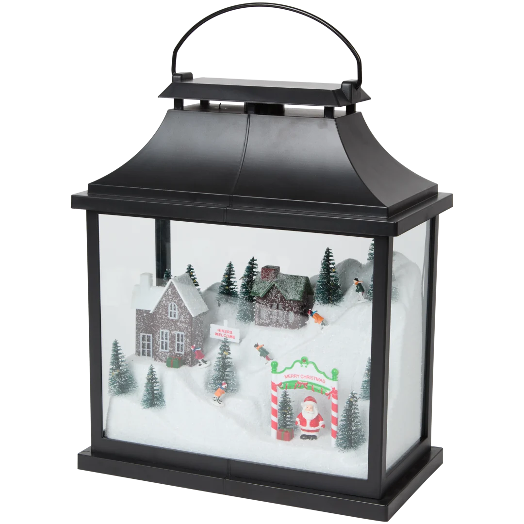 Kerstlantaarn met wintertafereel 1