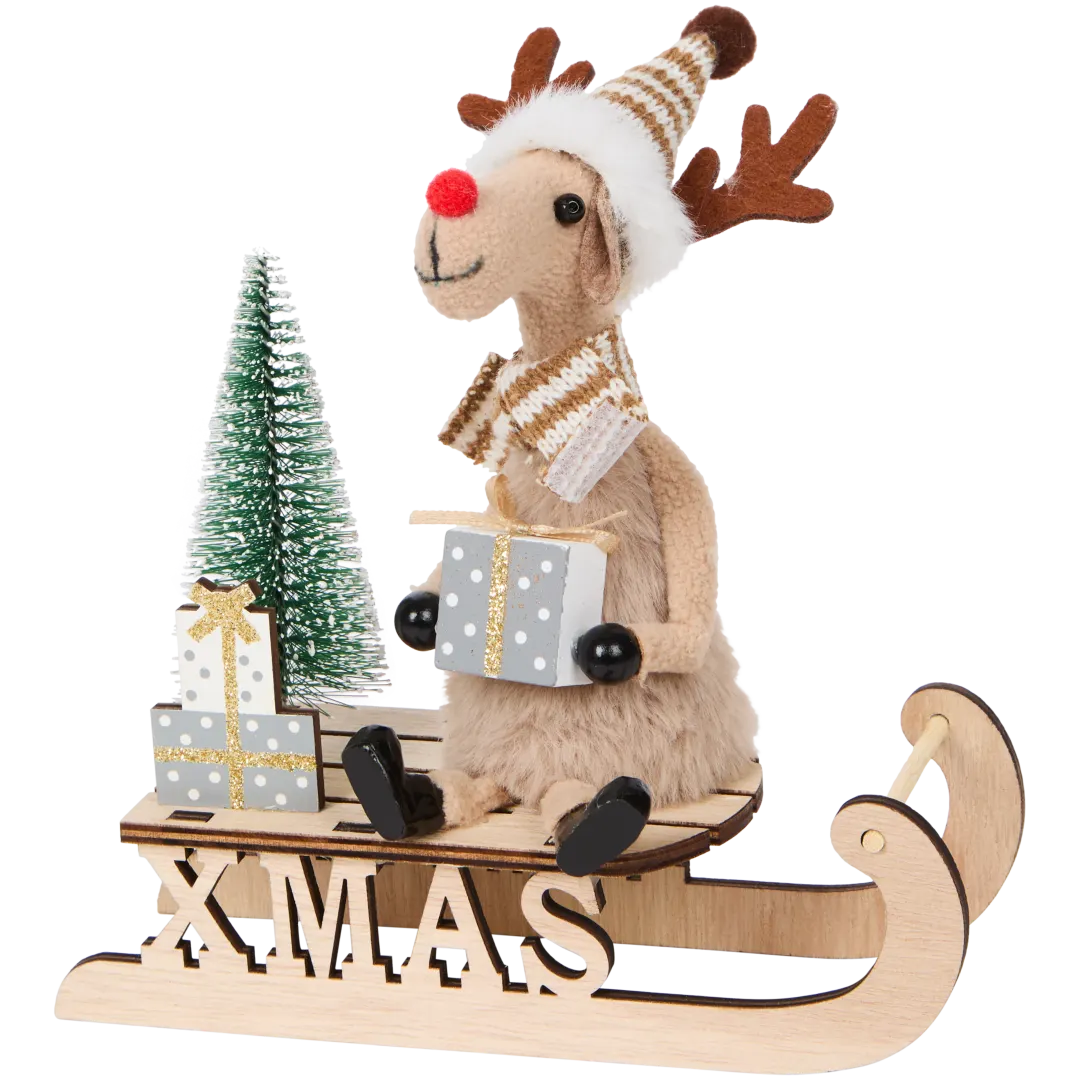 Figurine de Noël avec traîneau 2