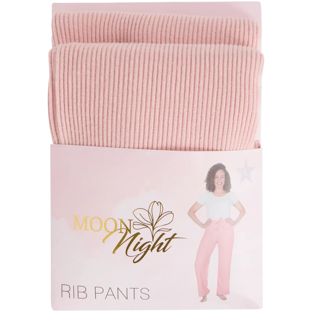 Calças de pijama em tecido canelado
