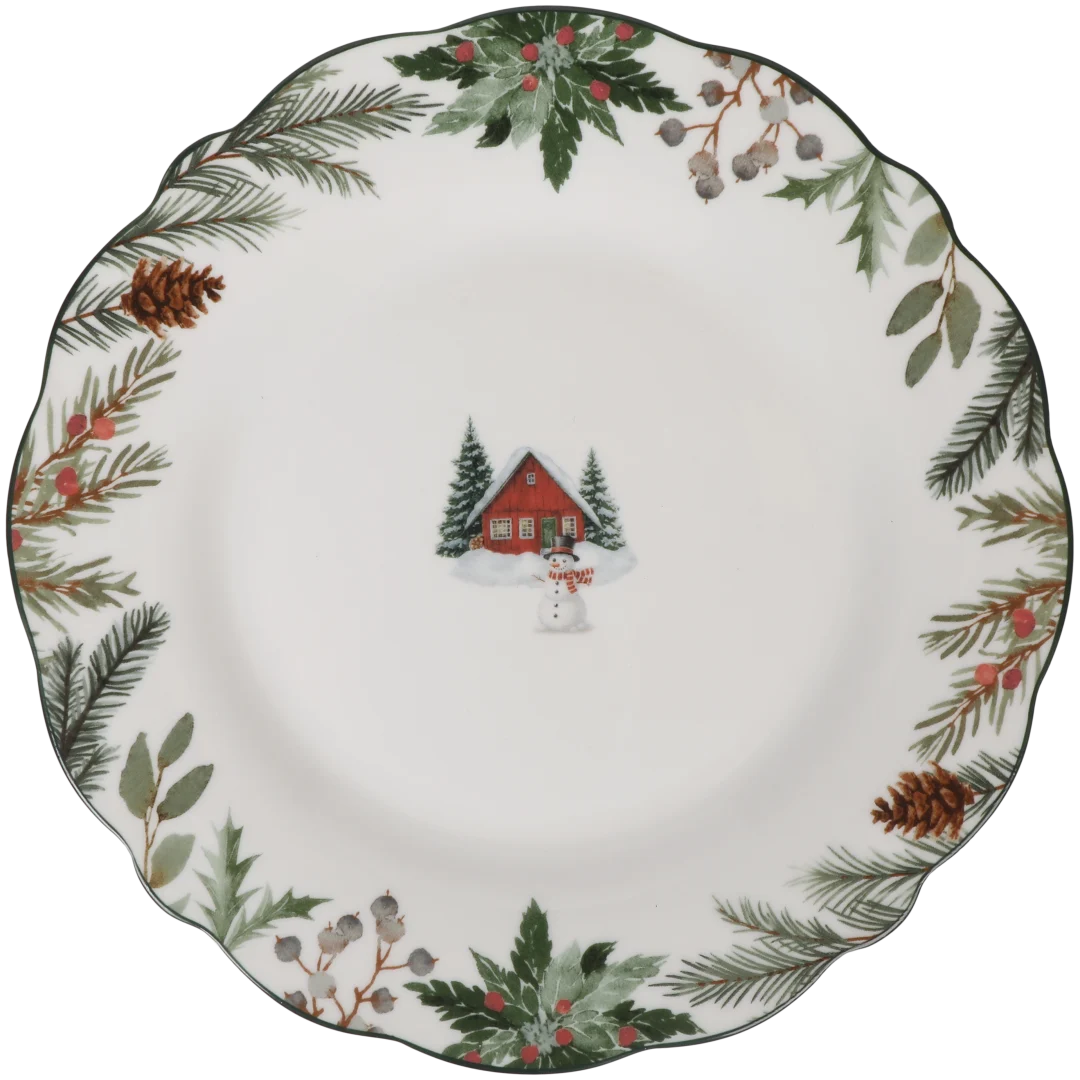 Petite assiette en porcelaine Winter Forest