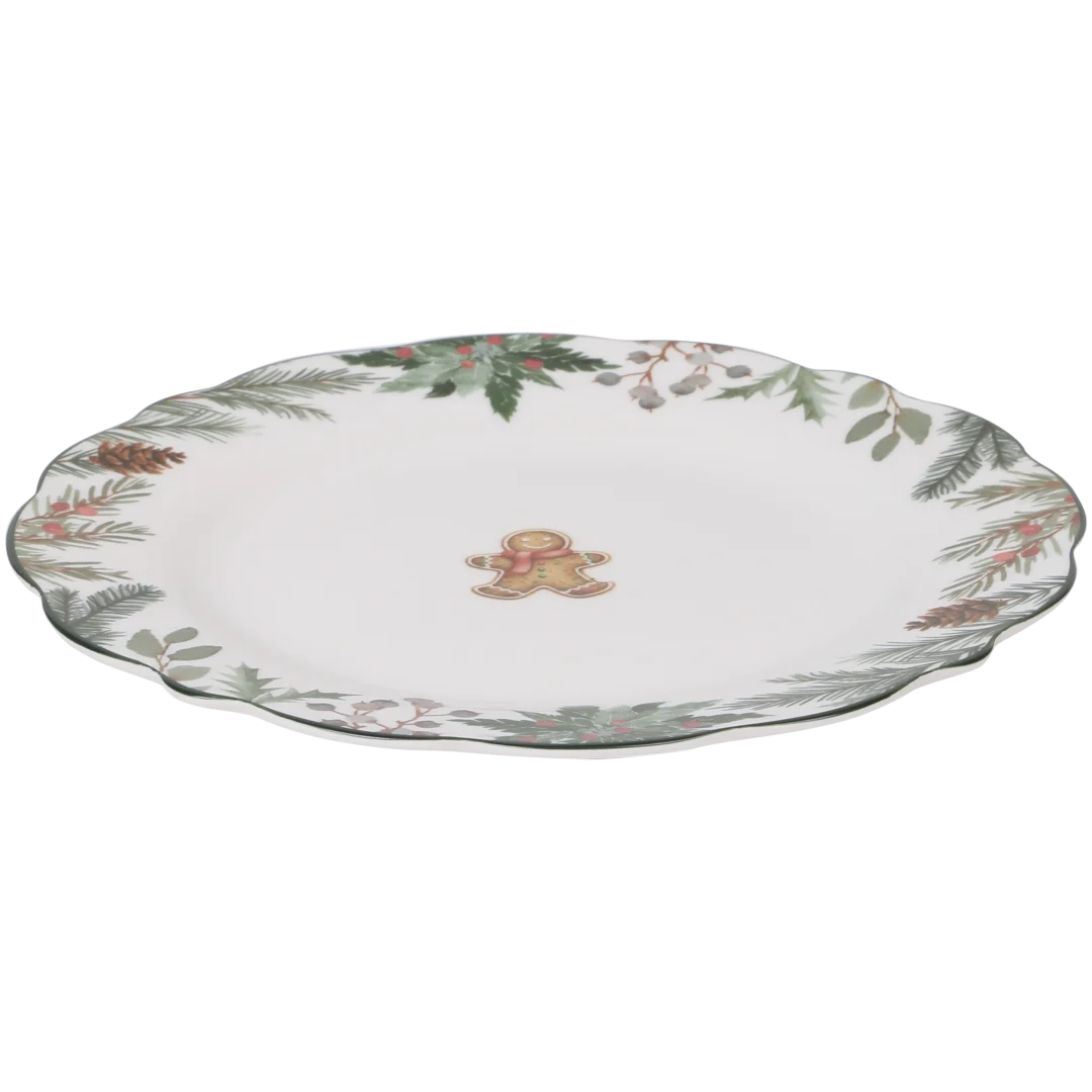 Prato de sobremesa em porcelana Winter Forest