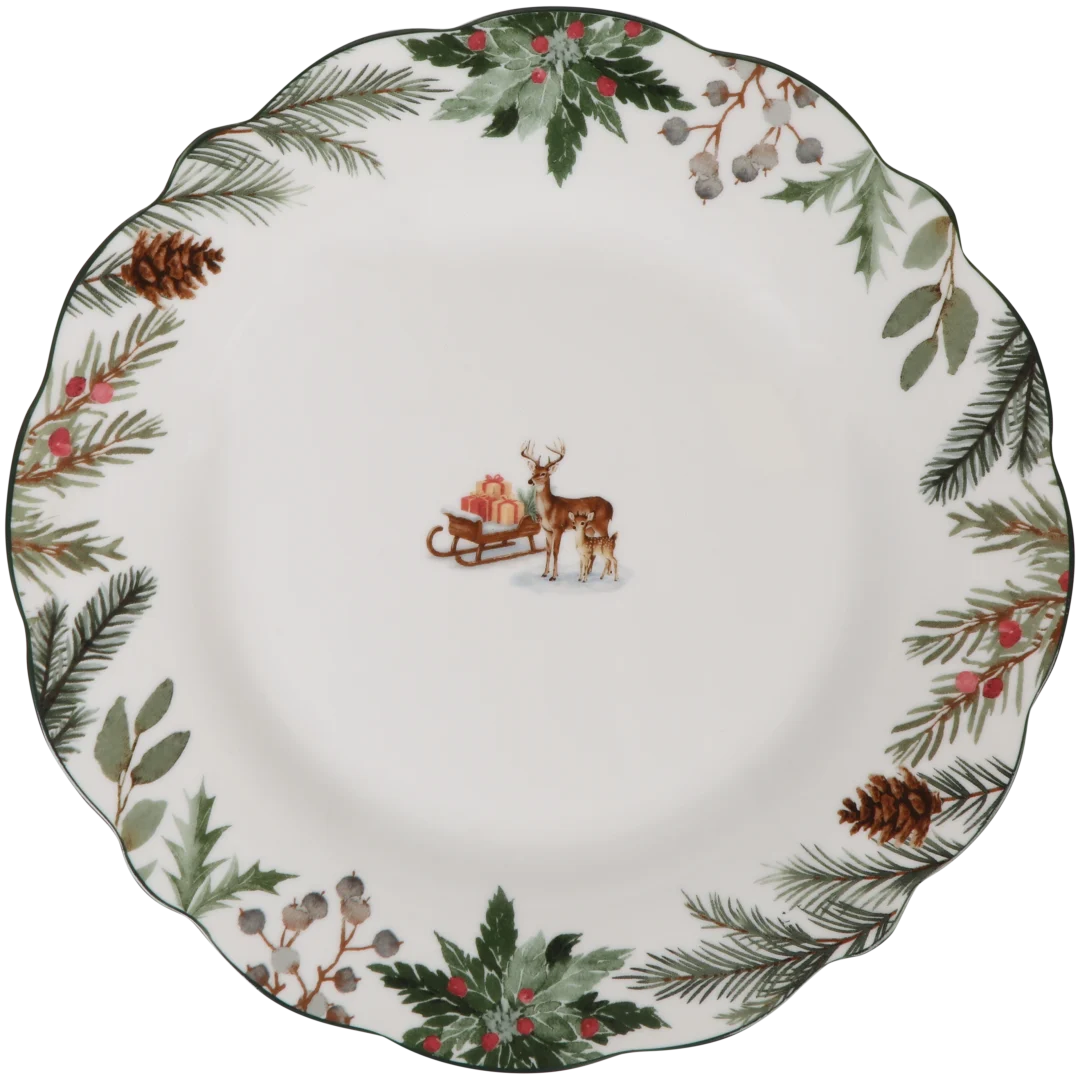 Petite assiette en porcelaine Winter Forest