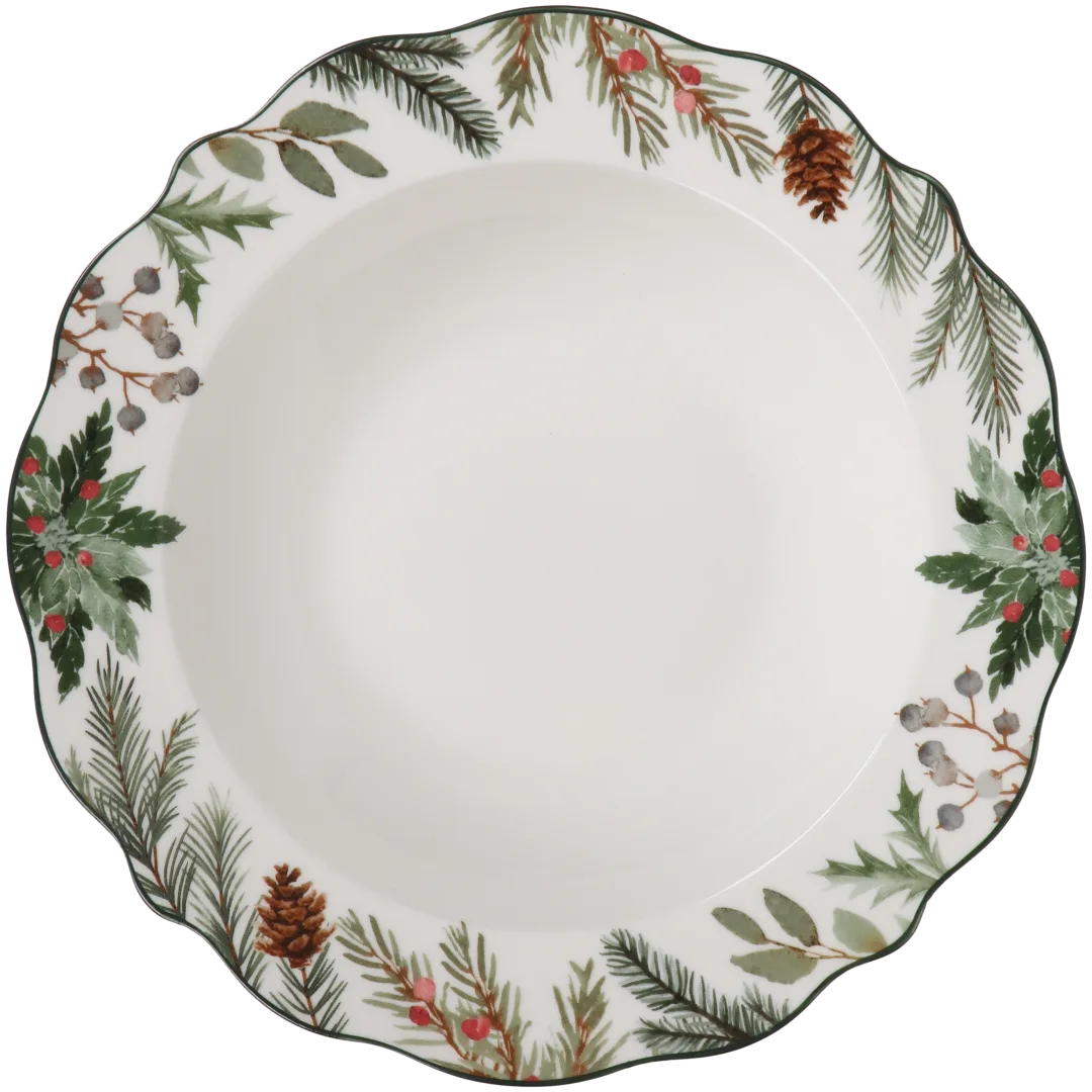 Porseleinen diep bord Winter Forest