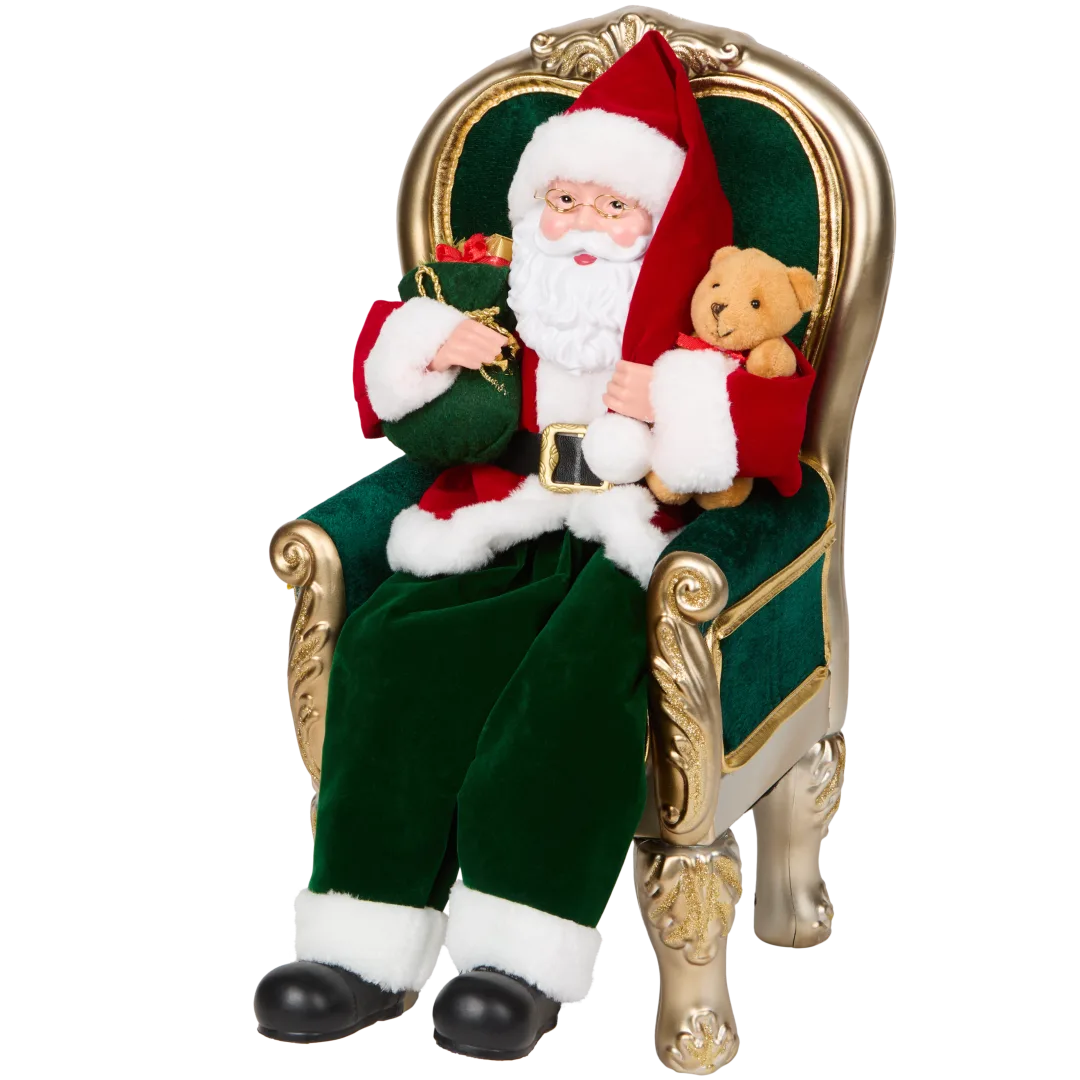 Kerstman op stoel