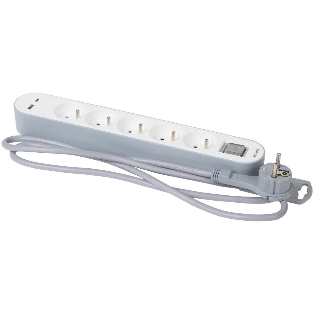 Rozvodná zásuvka s USB-A a USB-C Philips