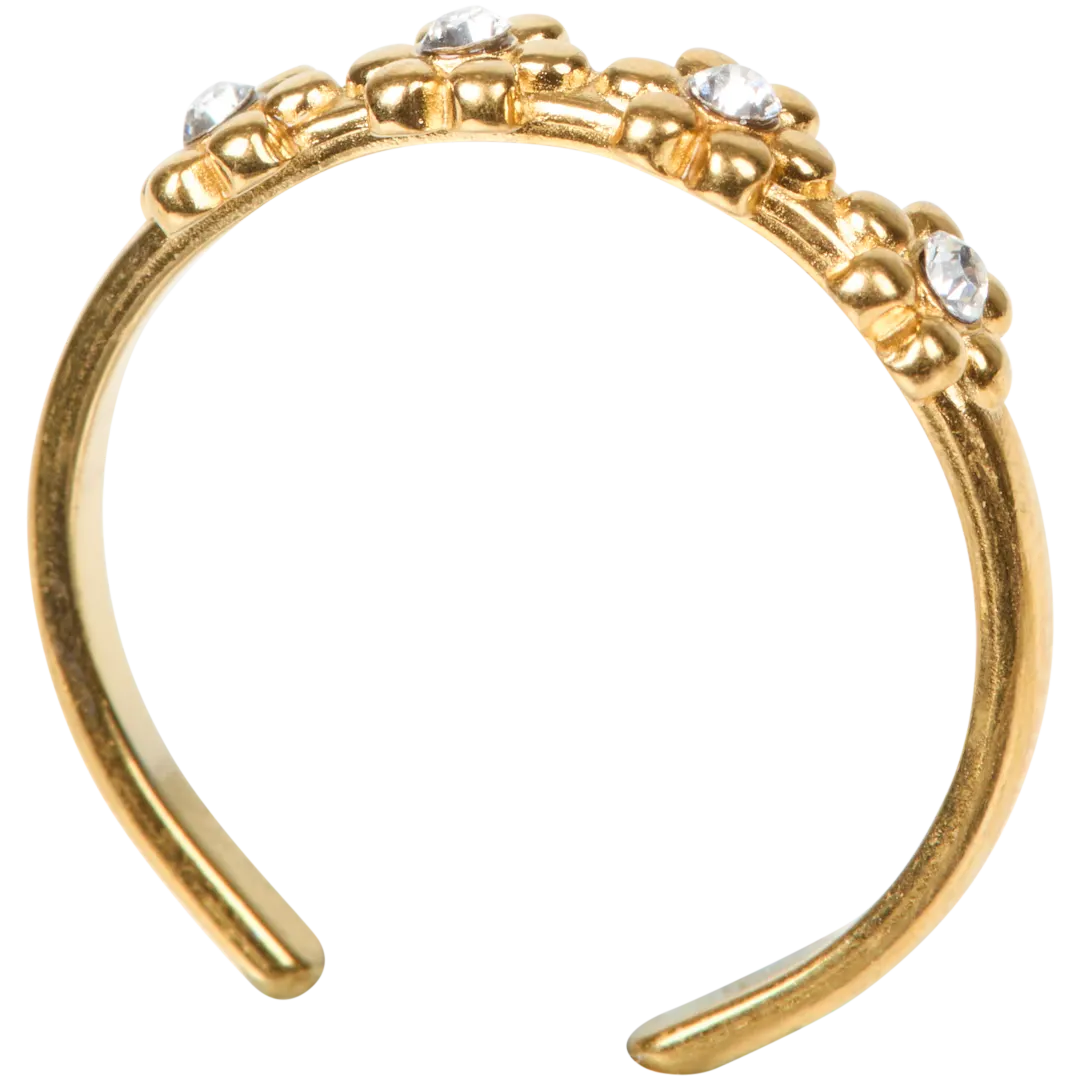 Inel placat cu aur cu cristale Swarovski 5