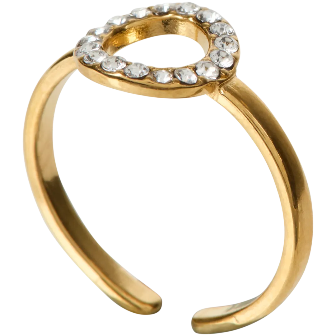 Inel placat cu aur cu cristale Swarovski 4