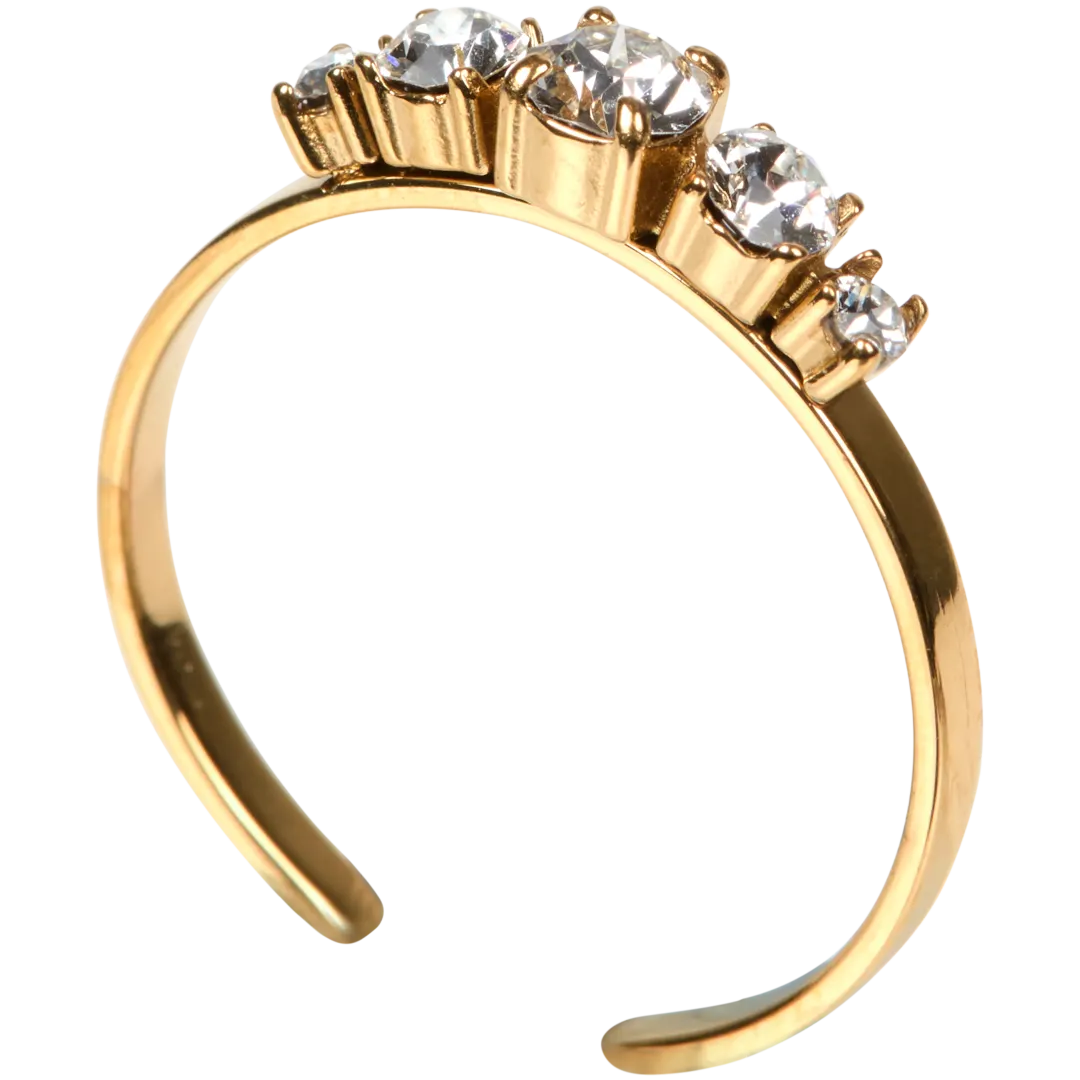Inel placat cu aur cu cristale Swarovski 3