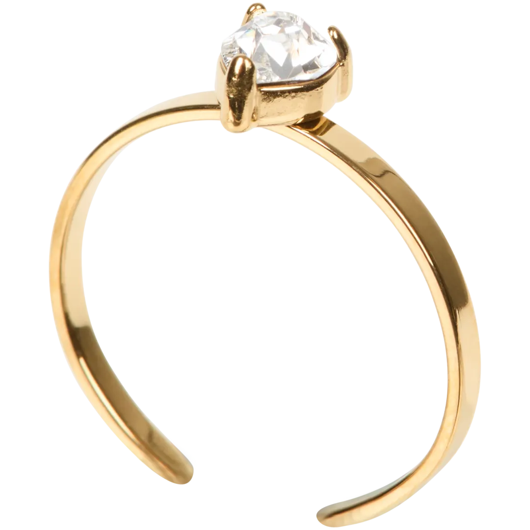 Inel placat cu aur cu cristale Swarovski 2