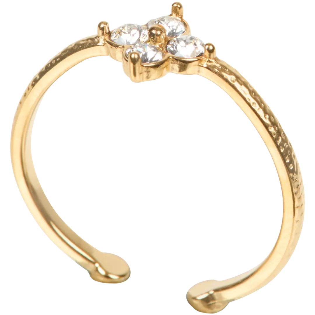 Inel placat cu aur cu cristale Swarovski 1