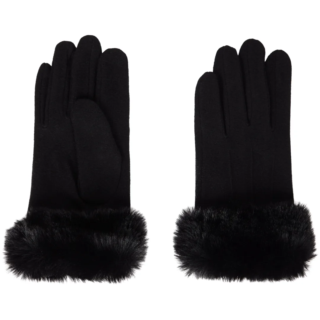 Gants en fausse fourrure
