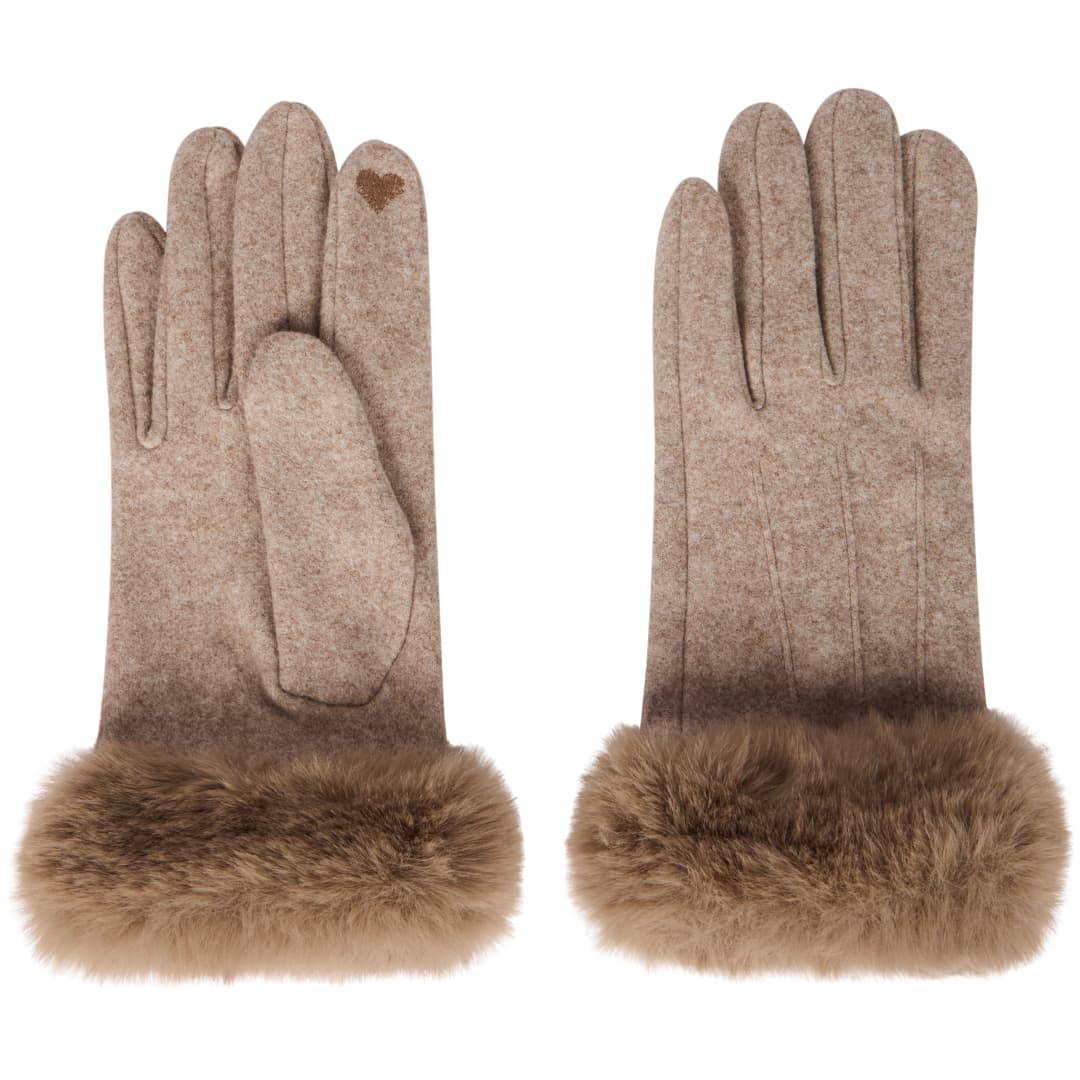 Gants en fausse fourrure