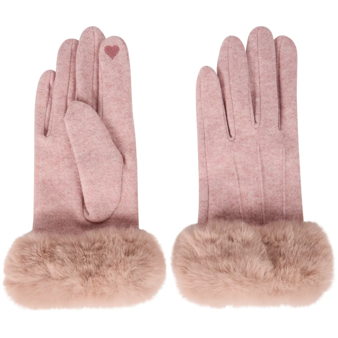 Gants en fausse fourrure