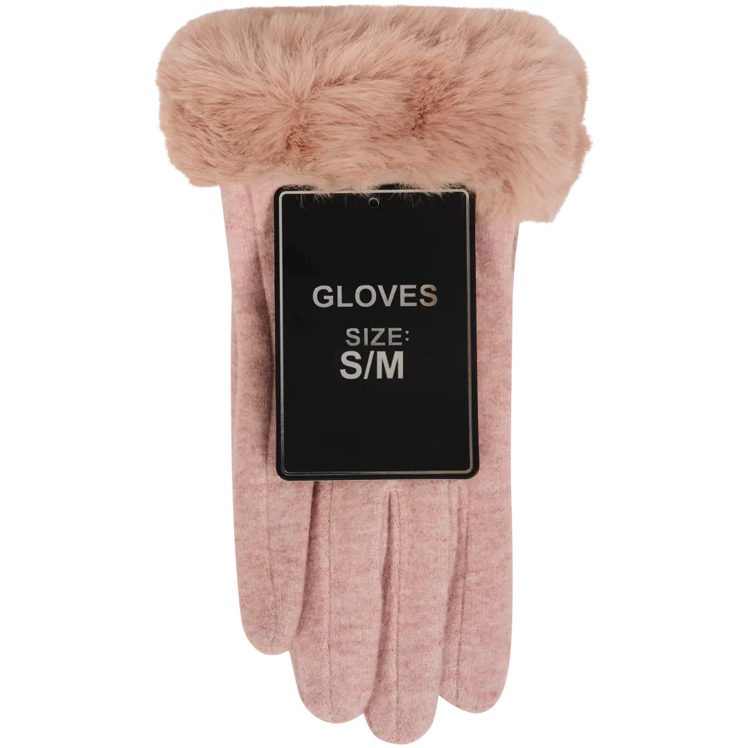 Dames handschoenen met faux fur