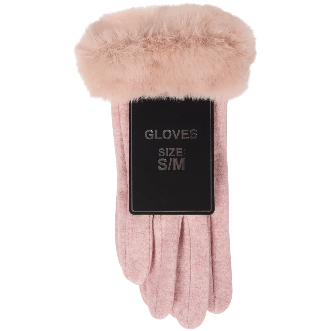 Gants en fausse fourrure