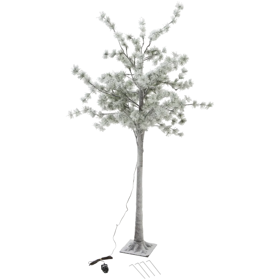 Verschneiter Outdoor-LED-Baum 2