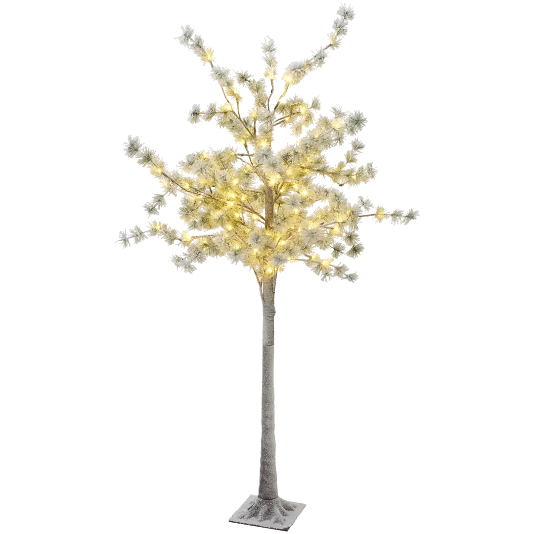 Verschneiter Outdoor-LED-Baum 1
