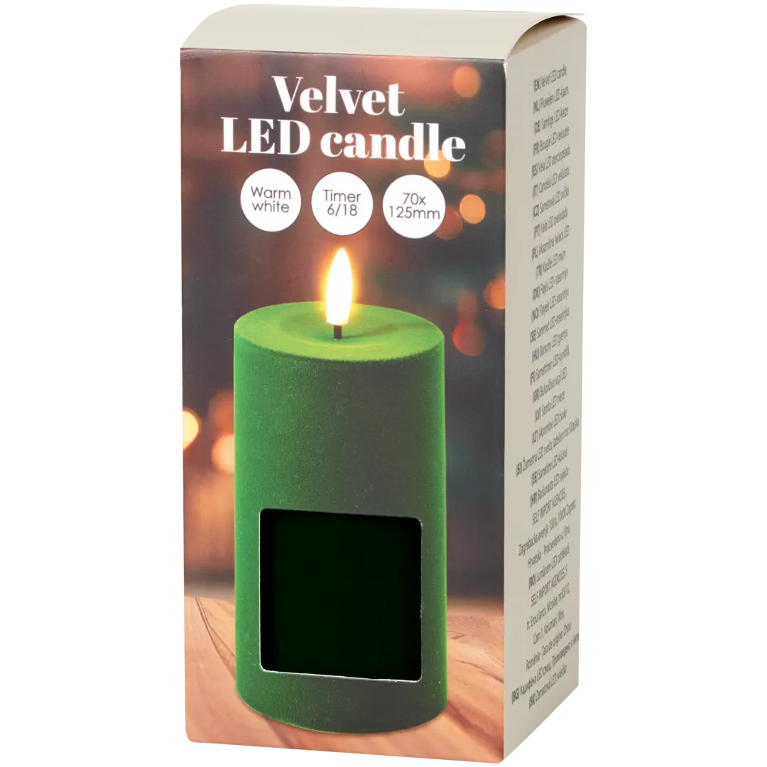 Vela LED em veludo