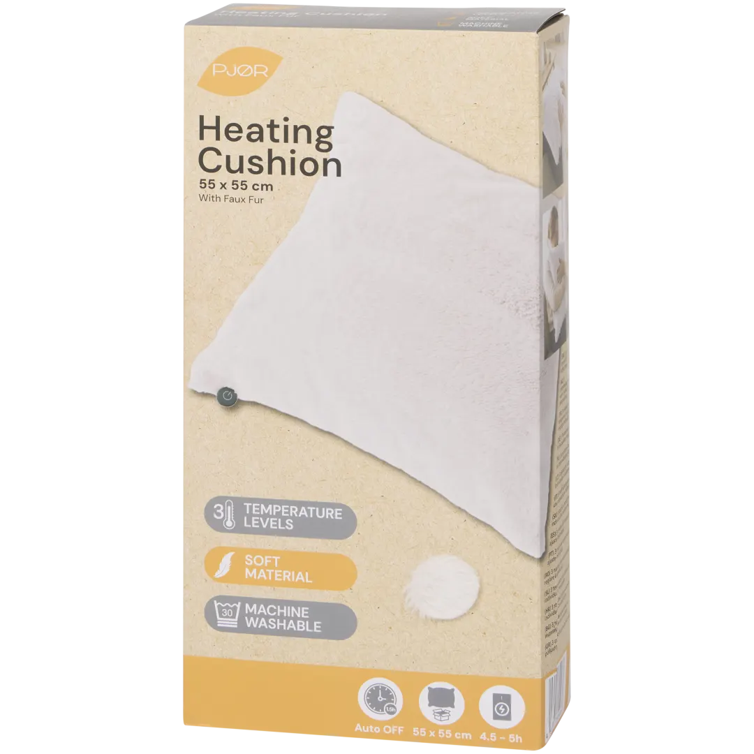 Coussin chauffant rechargeable en fausse fourrure