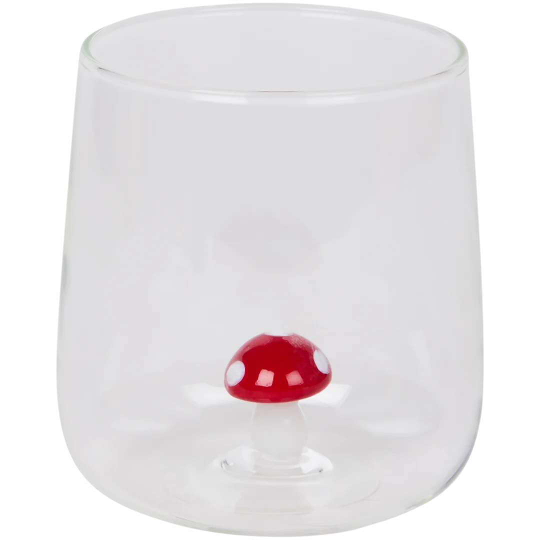 Glas met herfstfiguur