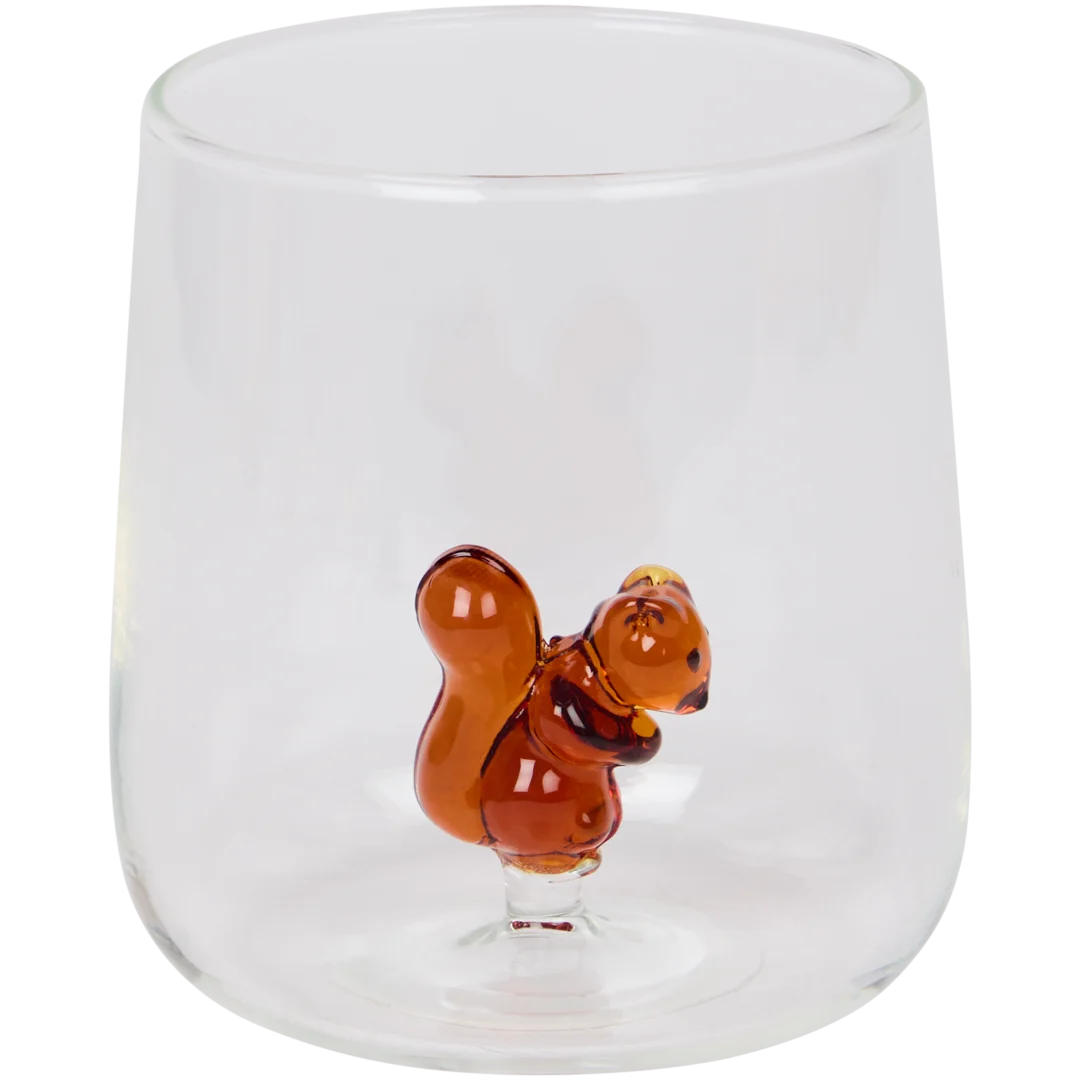 Glas met herfstfiguur