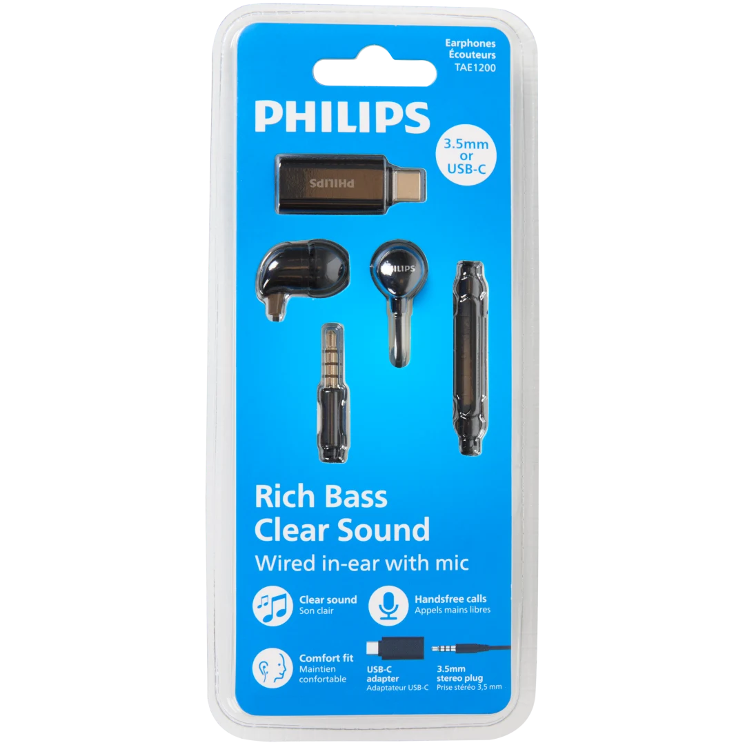 Philips oortjes met jack-aansluiting & USB-C