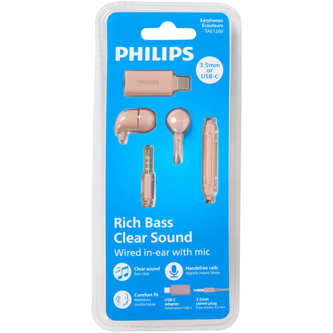 Auscultadores com jack e USB-C Philips