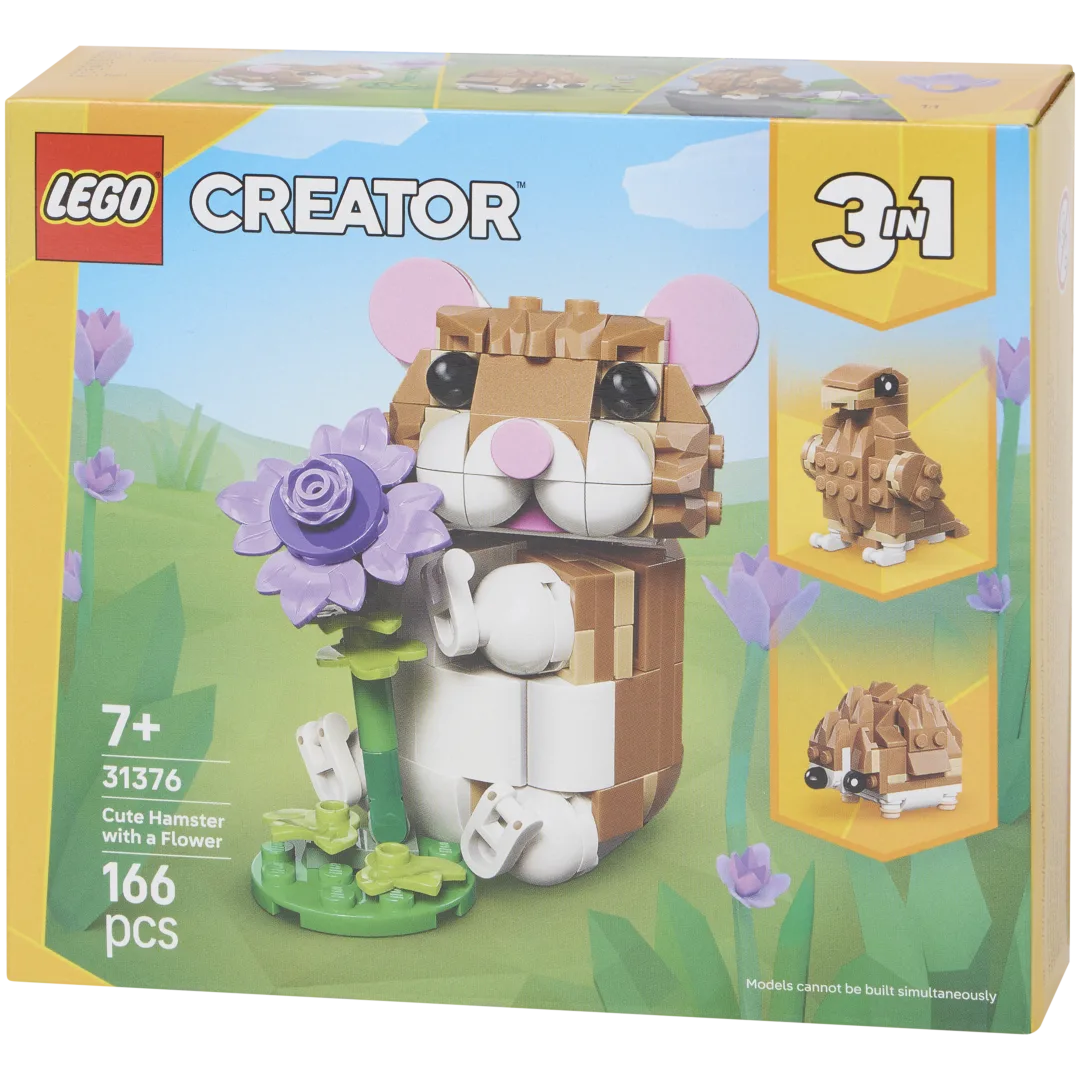 LEGO Creator 3-in-1 Hamster met bloem