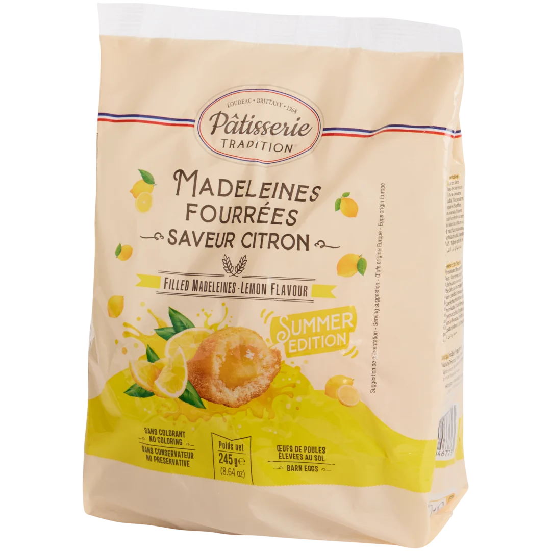 Pâtisserie Tradition gevulde madeleines Citroen