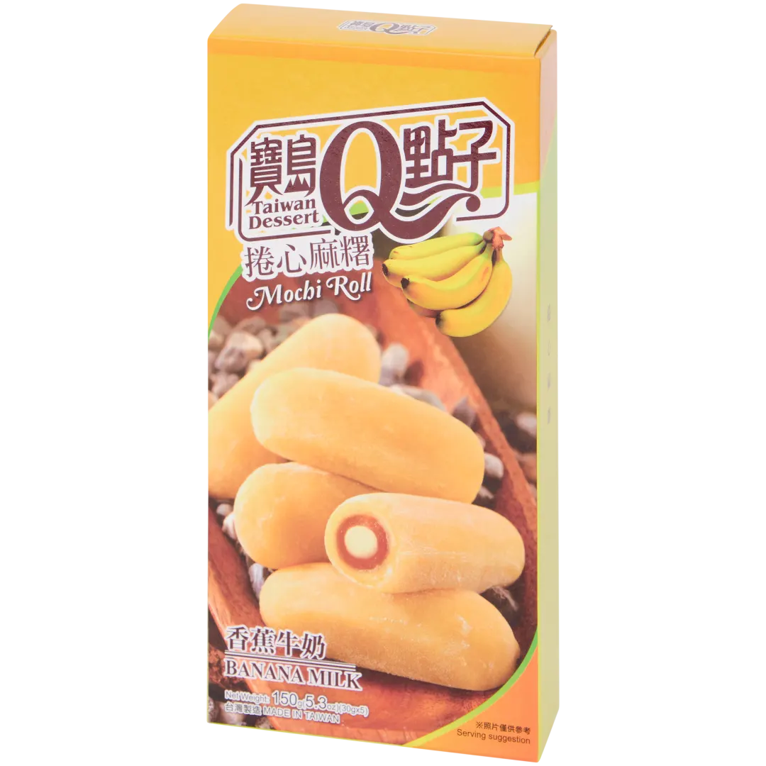 Q-Brand Mochi Rolls Banana Milk