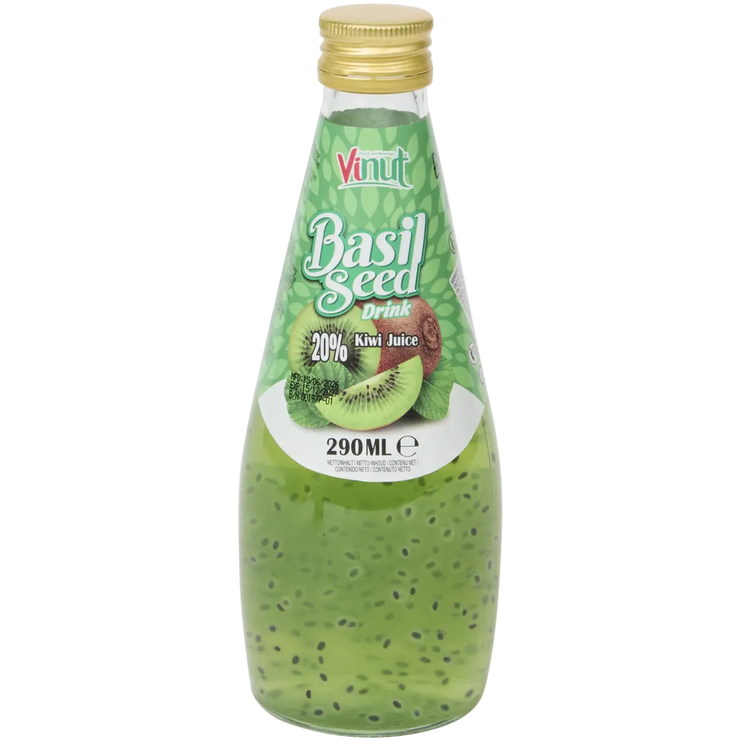 Fruitdrank met basilicumzaadjes