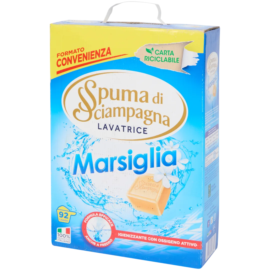 Detersivo in polvere Spuma di sciampagna Sapone di Marsiglia