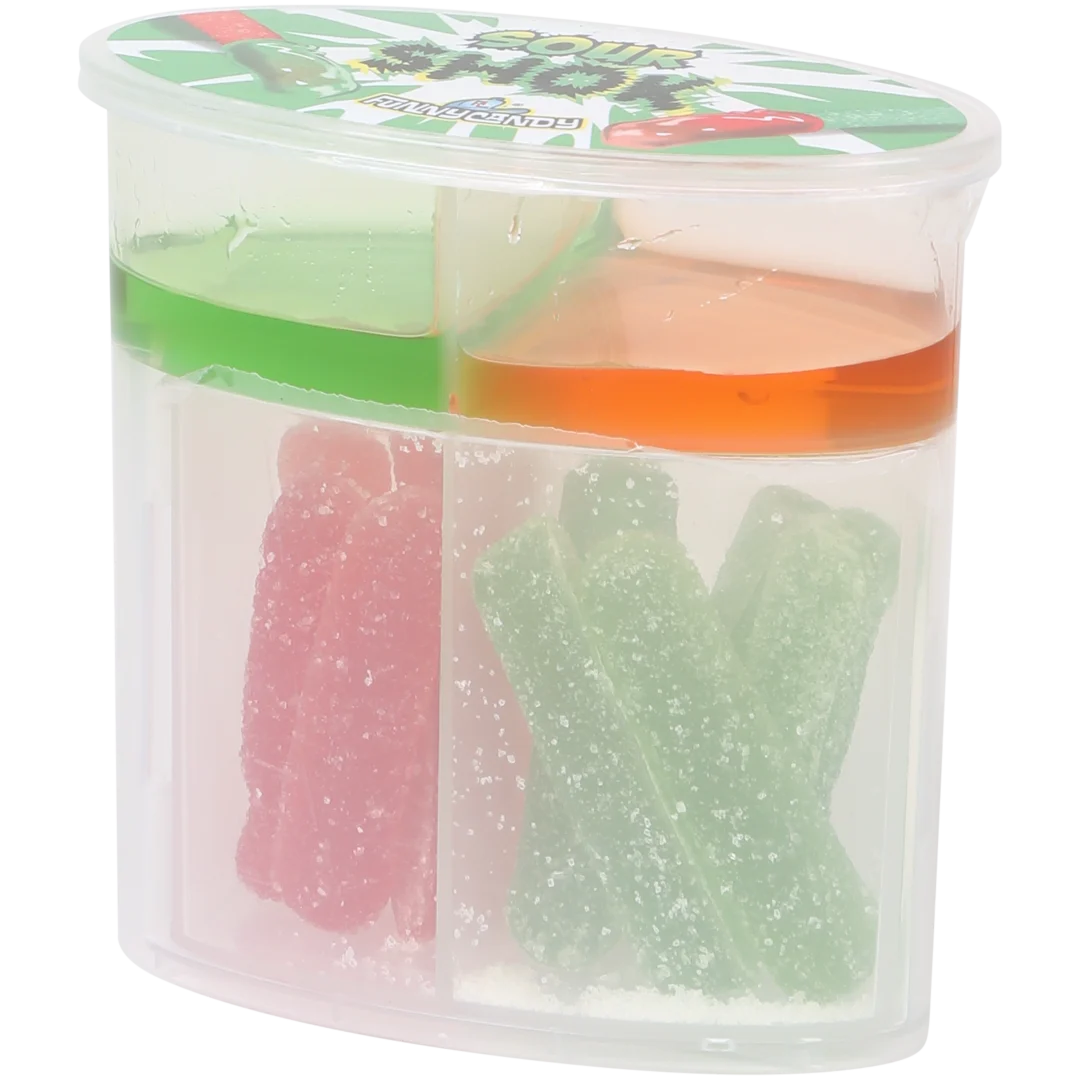 Saure Fruchtgummis mit Dip
