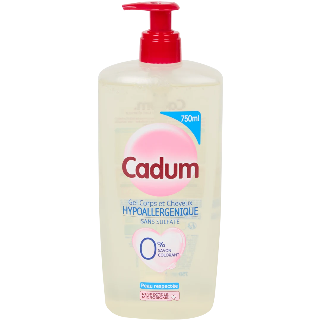 Gel douche hypoallergénique Cadum Sensitive 1
