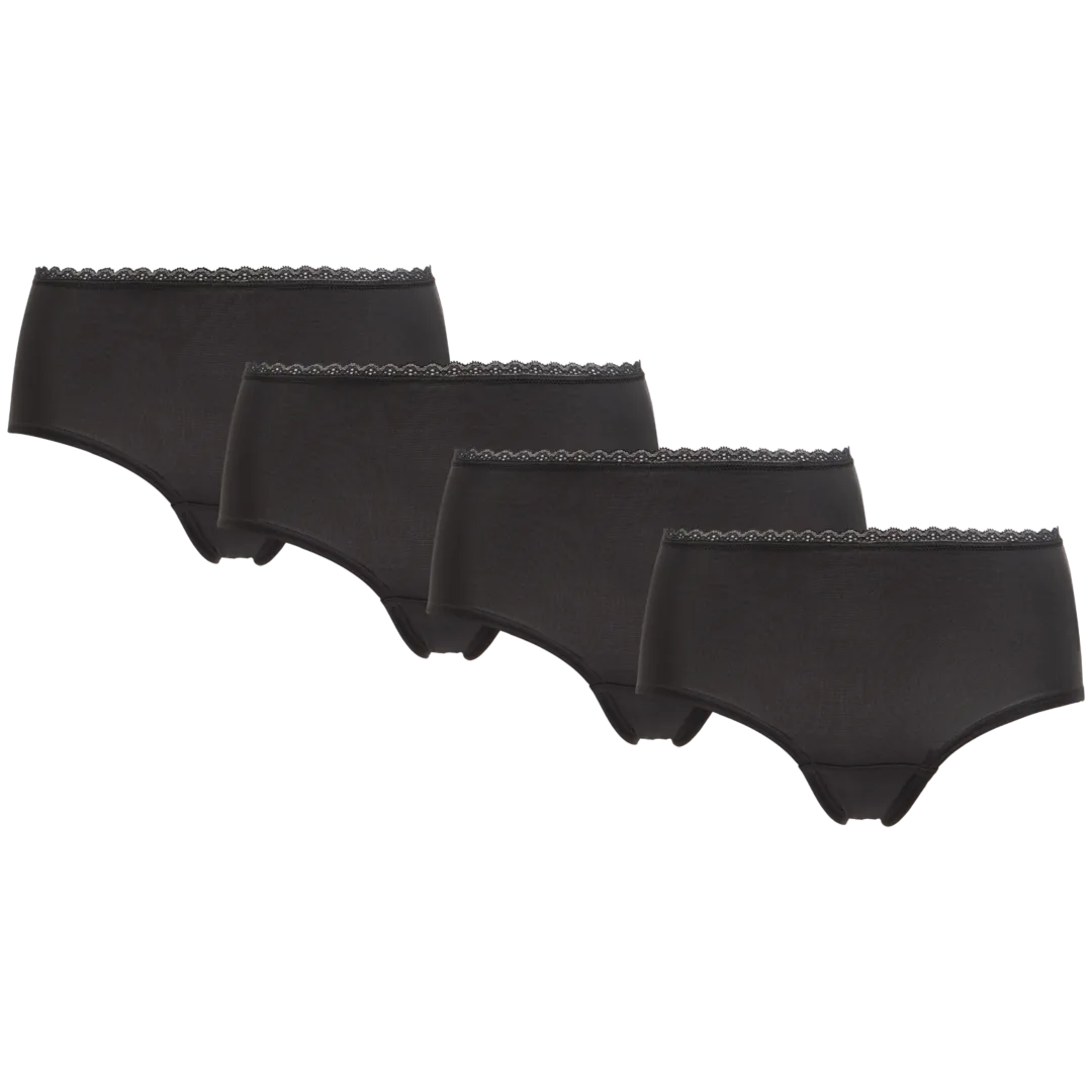 Mikrofaser-Hipster mit Spitze