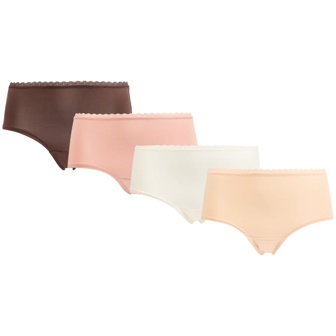 Mikrofaser-Hipster mit Spitze