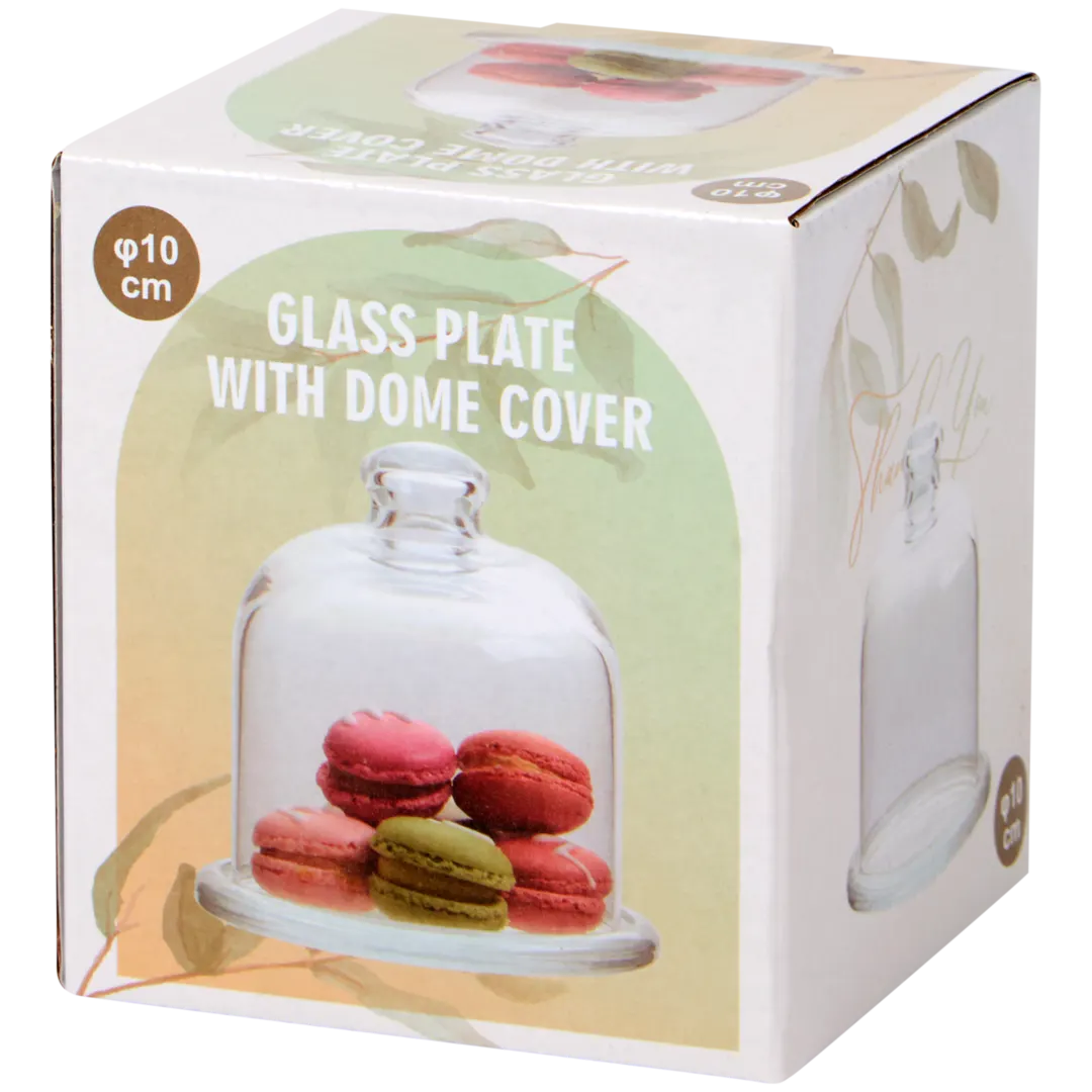 Plat avec cloche en verre 3