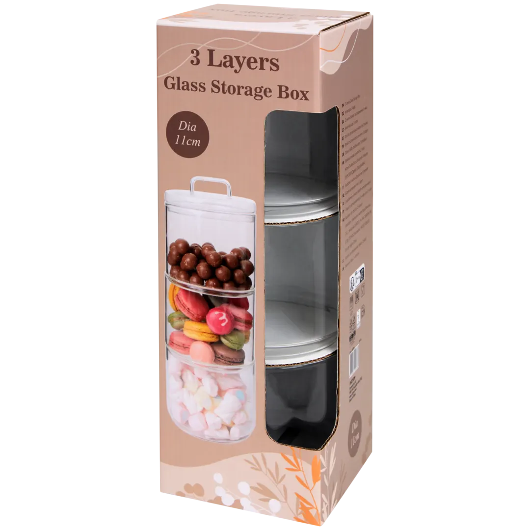 Stapelbare Vorratsbehälter aus Glas