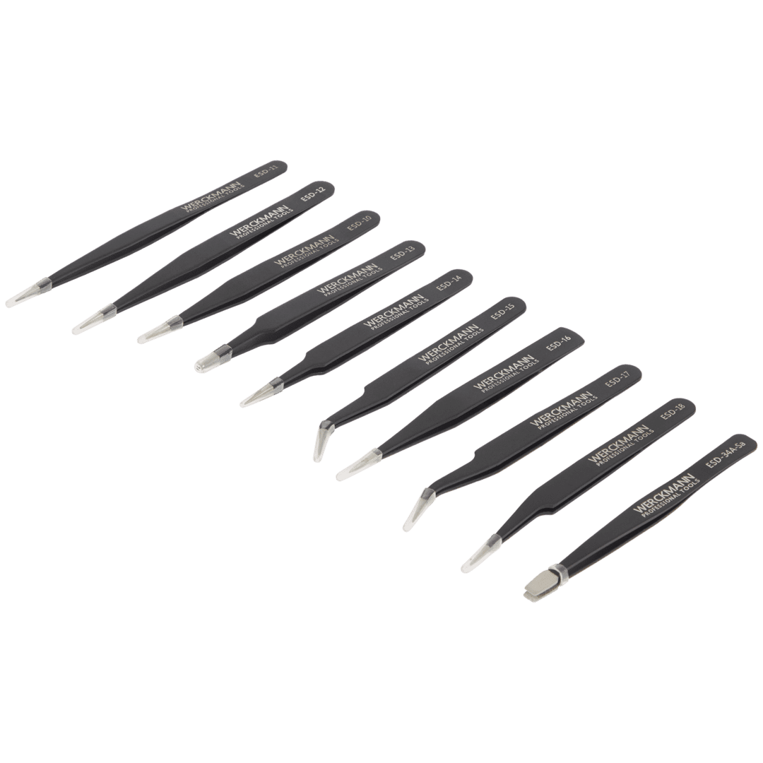 Jeu de pinces antistatiques Werckmann 2