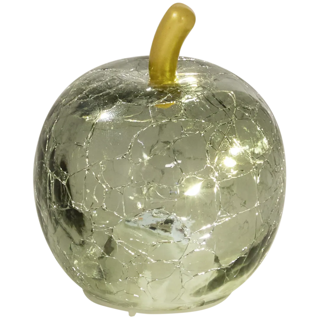 Pomme lumineuse en verre