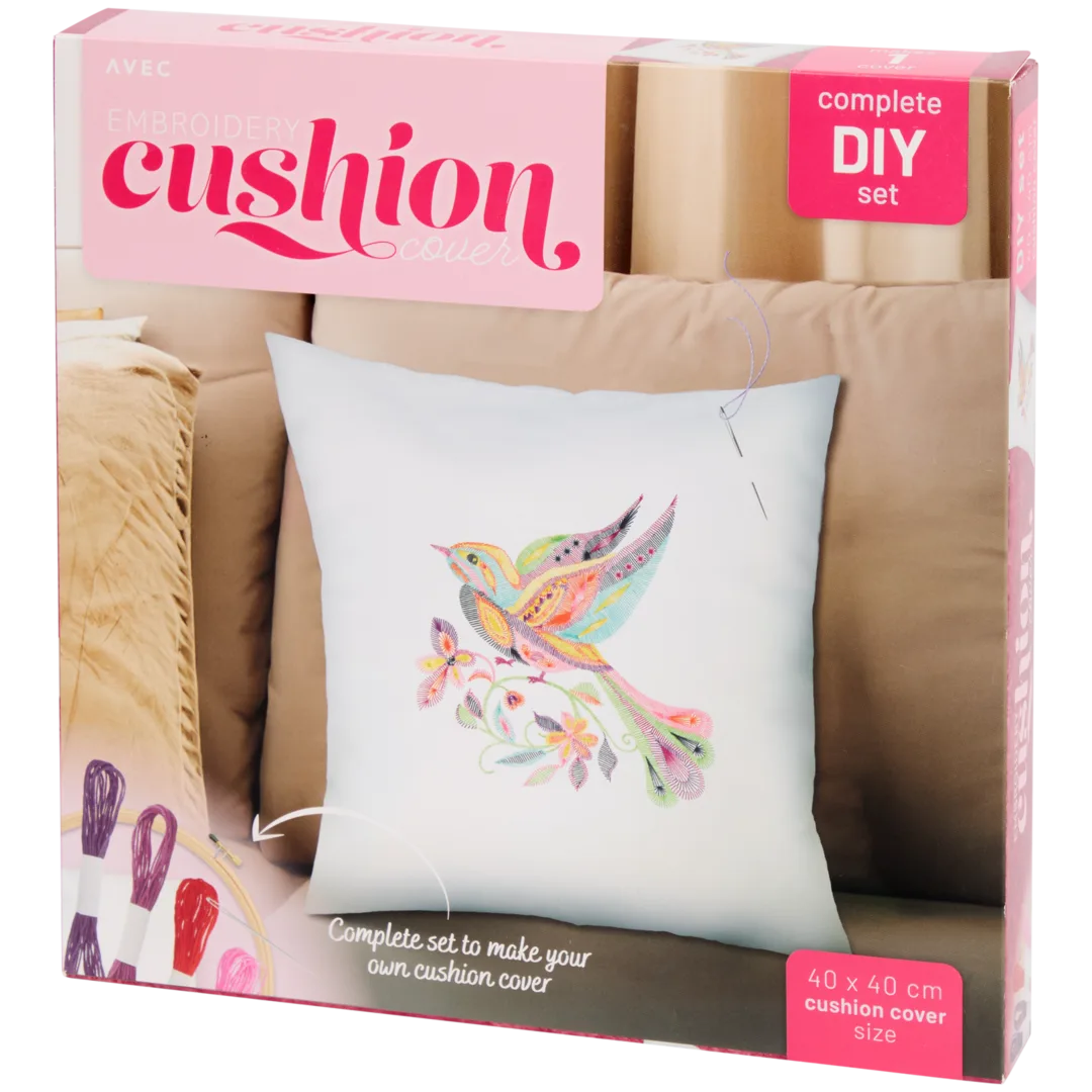 Kit per ricamare la tua federa per cuscino Avec